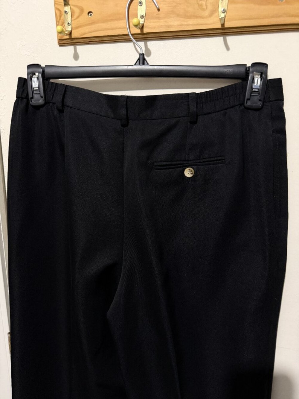 Talbots Petites Vintage Black Pleated High Waist Trousers Dress Pants - 12P - Picture 11 of 14